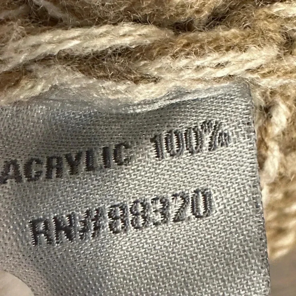 C.C Chunky Soft Stretch Cable Knit Neutral Beanie Hat